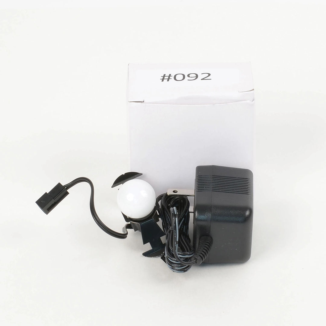 Replacement Adapter 3V DC 0.5A 500mA black w/ male auxiliary clip and 56.53121 bulb