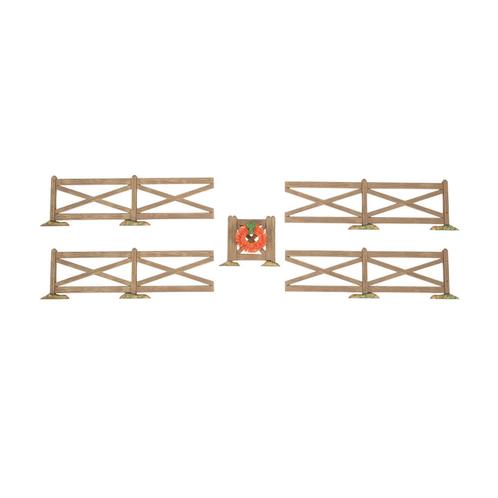 Brown Crossbuck Fence Set