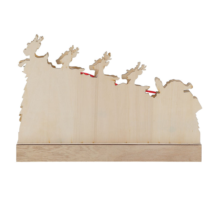 Lit Rudolph Sleigh Decor