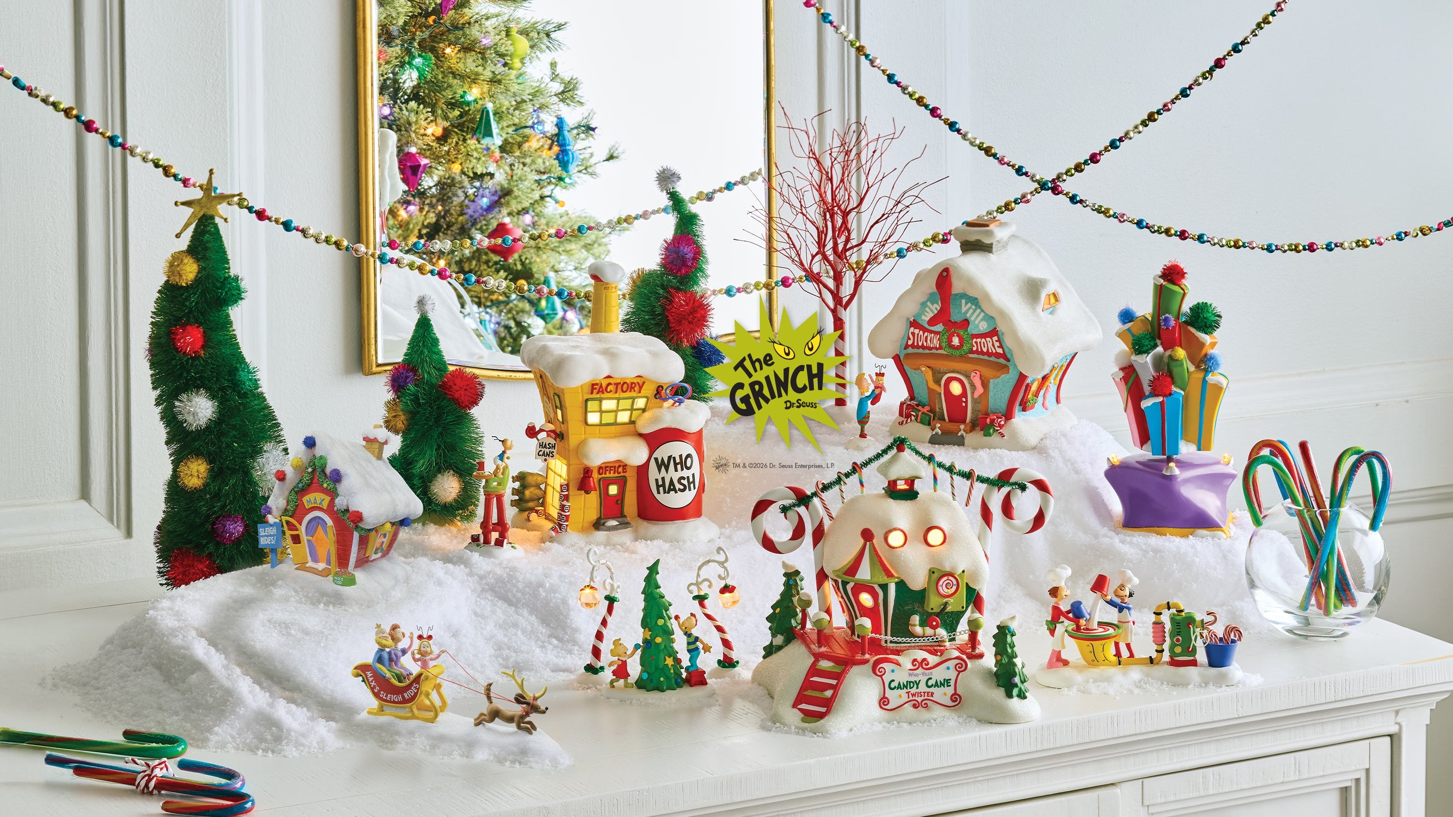 Grinch Village Buildings & Whoville Christmas Collectibles