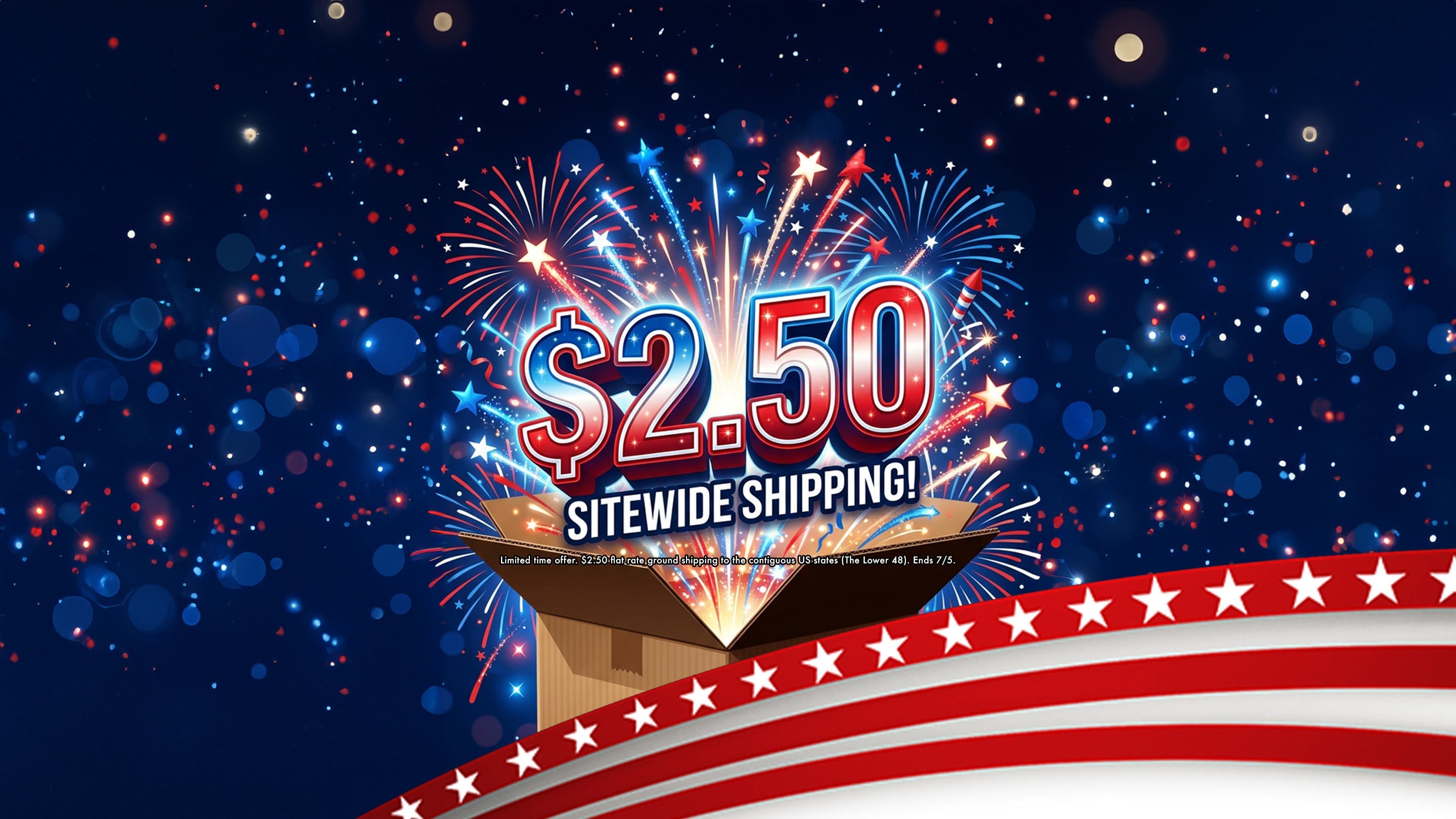 Department 56's summer promo $2.50 domestic ground shipping