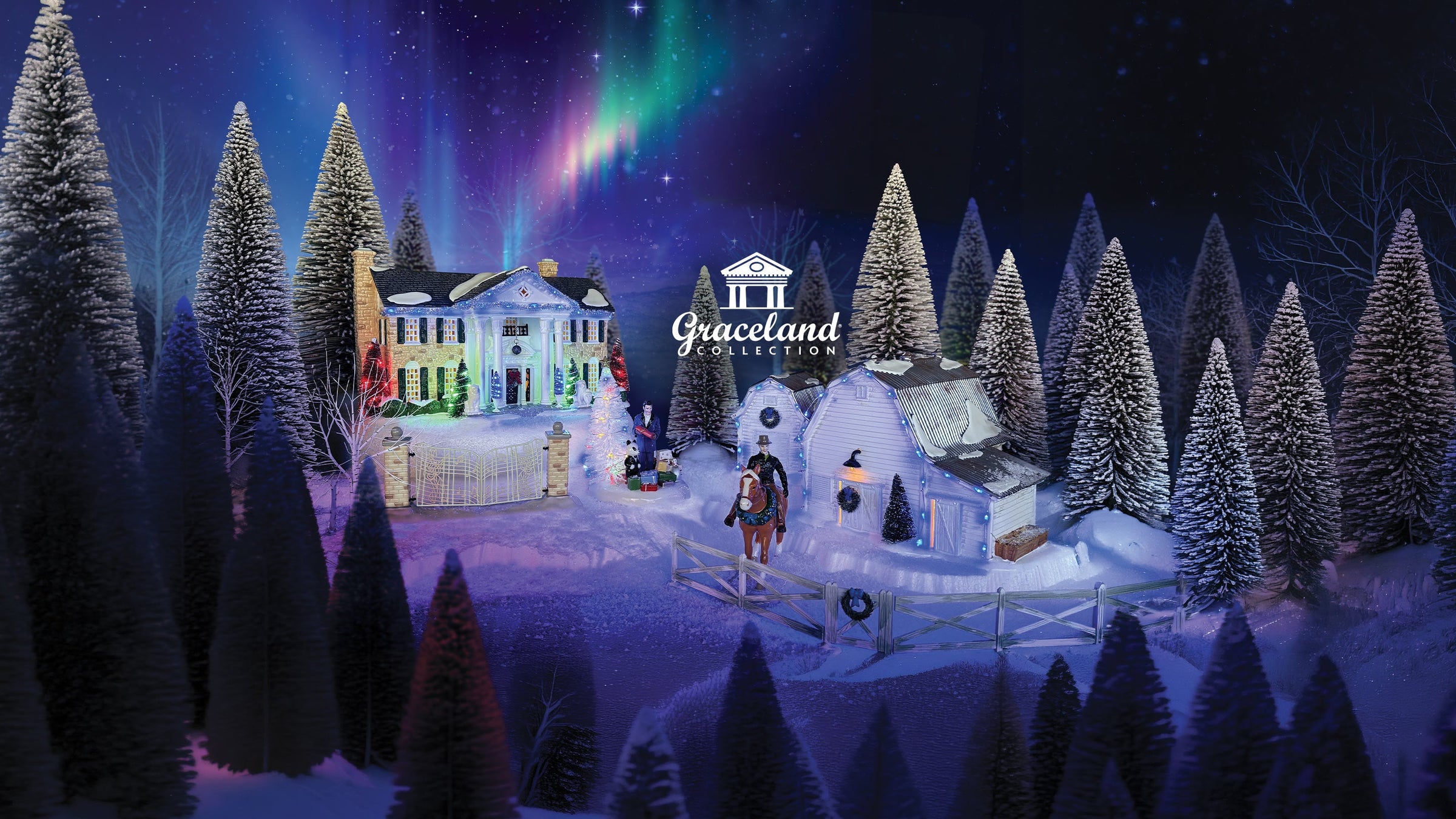 Department 56 Elvis Graceland buildings