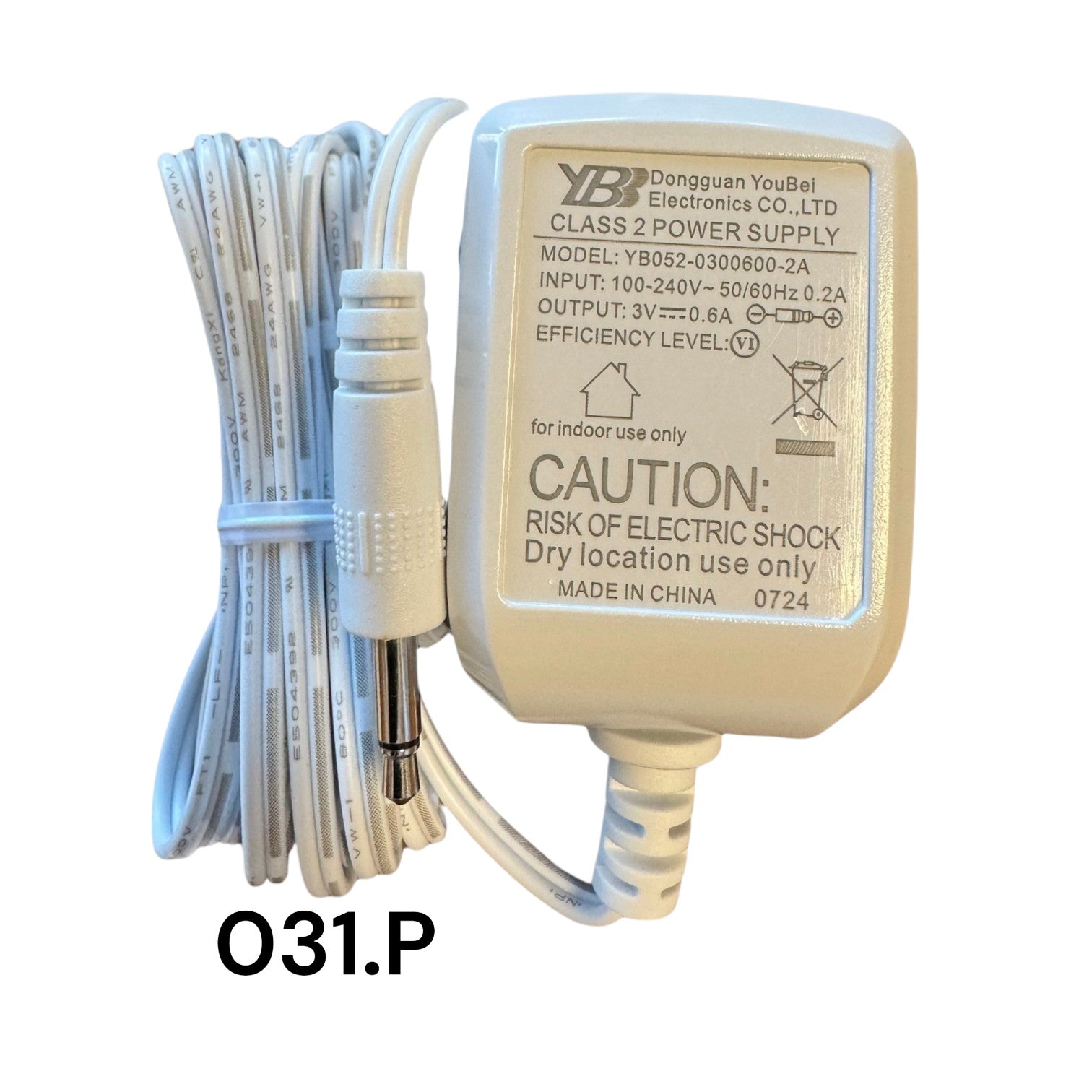 アダプター White Replacement Adapter 3V DC 600mA with Male Jack – Department 56
