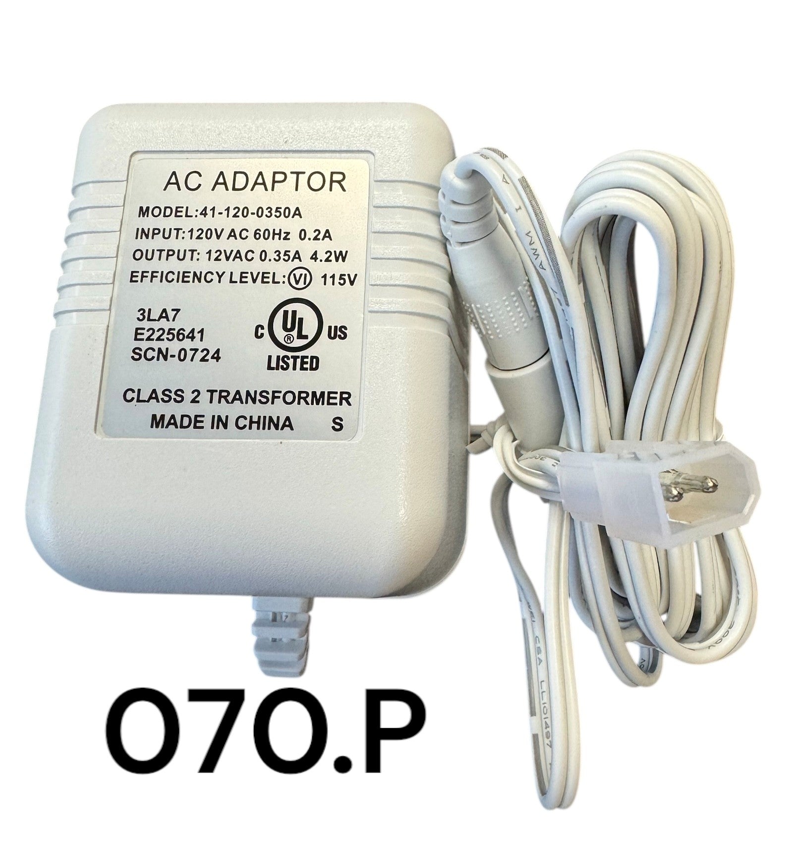 Replacement Adapter 12V AC 350mA white female aux clip – Department 56