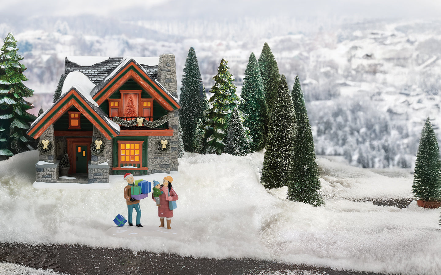 First Edition: Christmas Lodge lit house