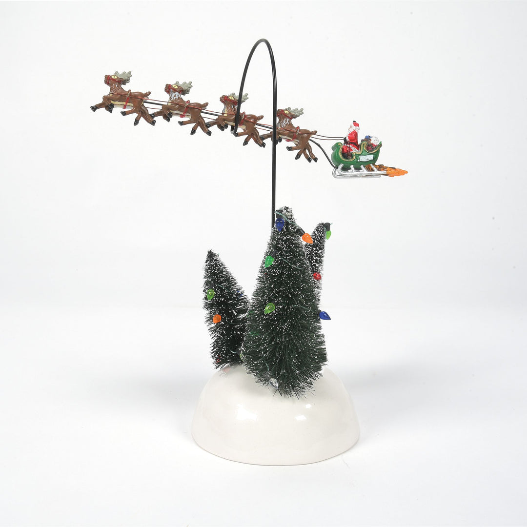Exploding Sleigh Animated Flaming Sleigh – Department 56