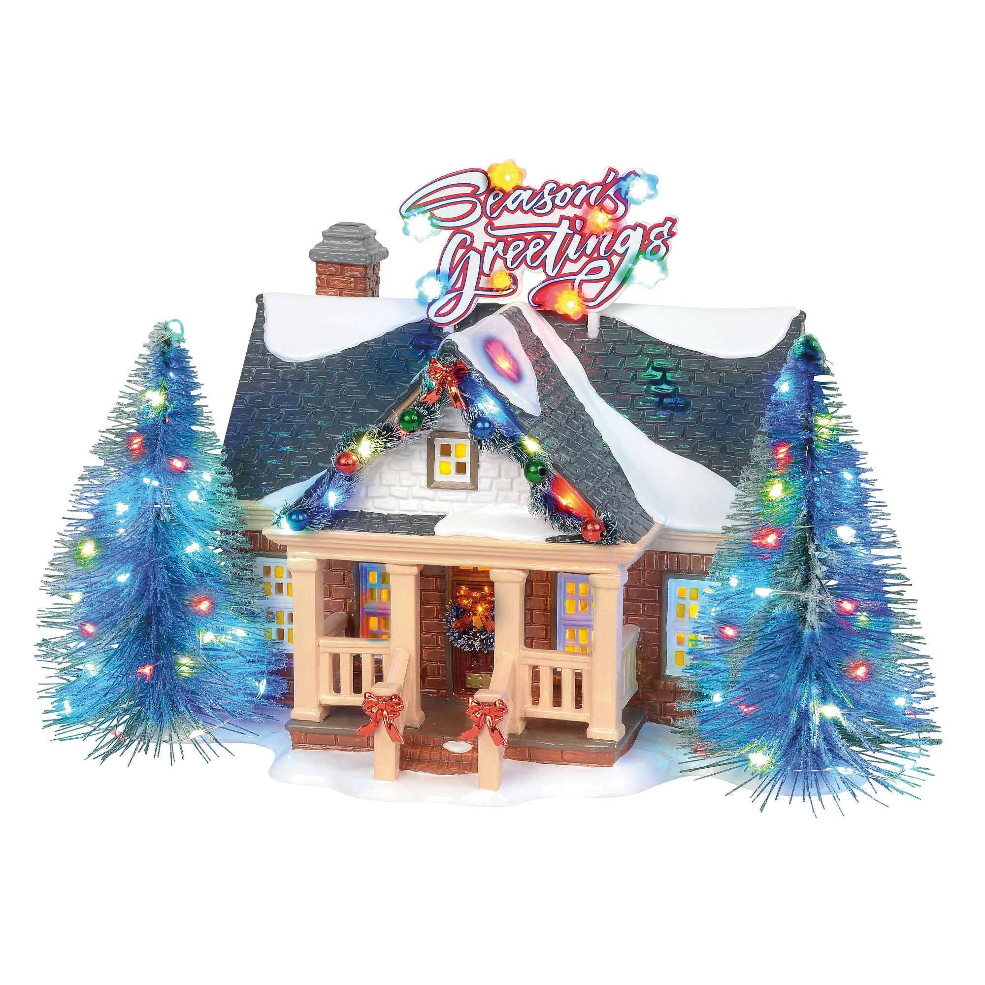 Department56 クリスマス　インテリア　飾り　ランプ　ライト　冬　雪 Christmas Wreath Street Lights - Christmas Village Lights by