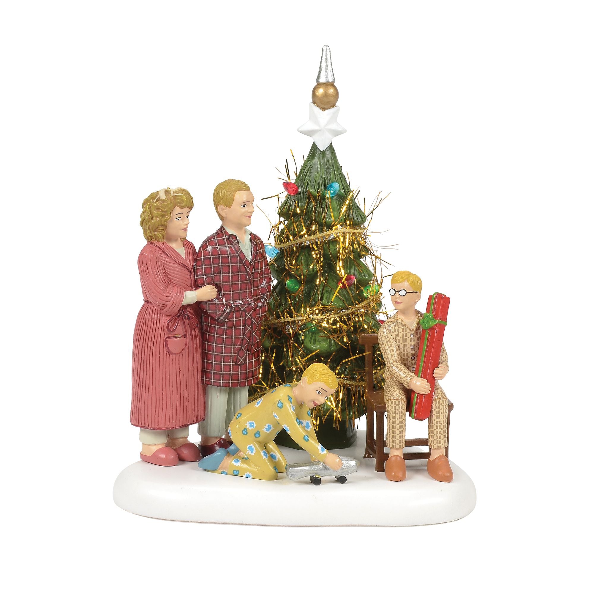 The Family Opens Their Gifts – Department 56