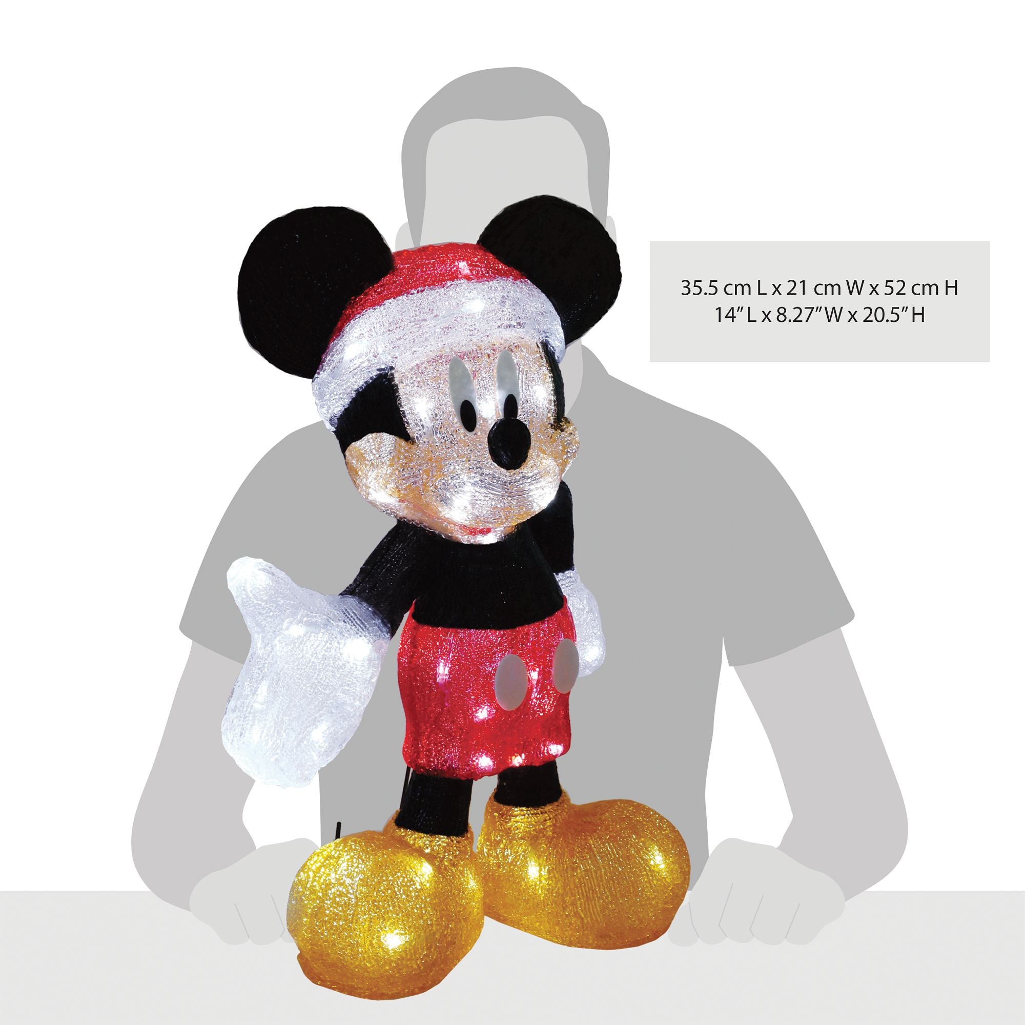 ⭐️KJR(⭐︎即購入ok⭐︎) 特大❗️Mickey Mouse 3D LED⭐️ Mickey Mouse Lit Statue – Department 56
