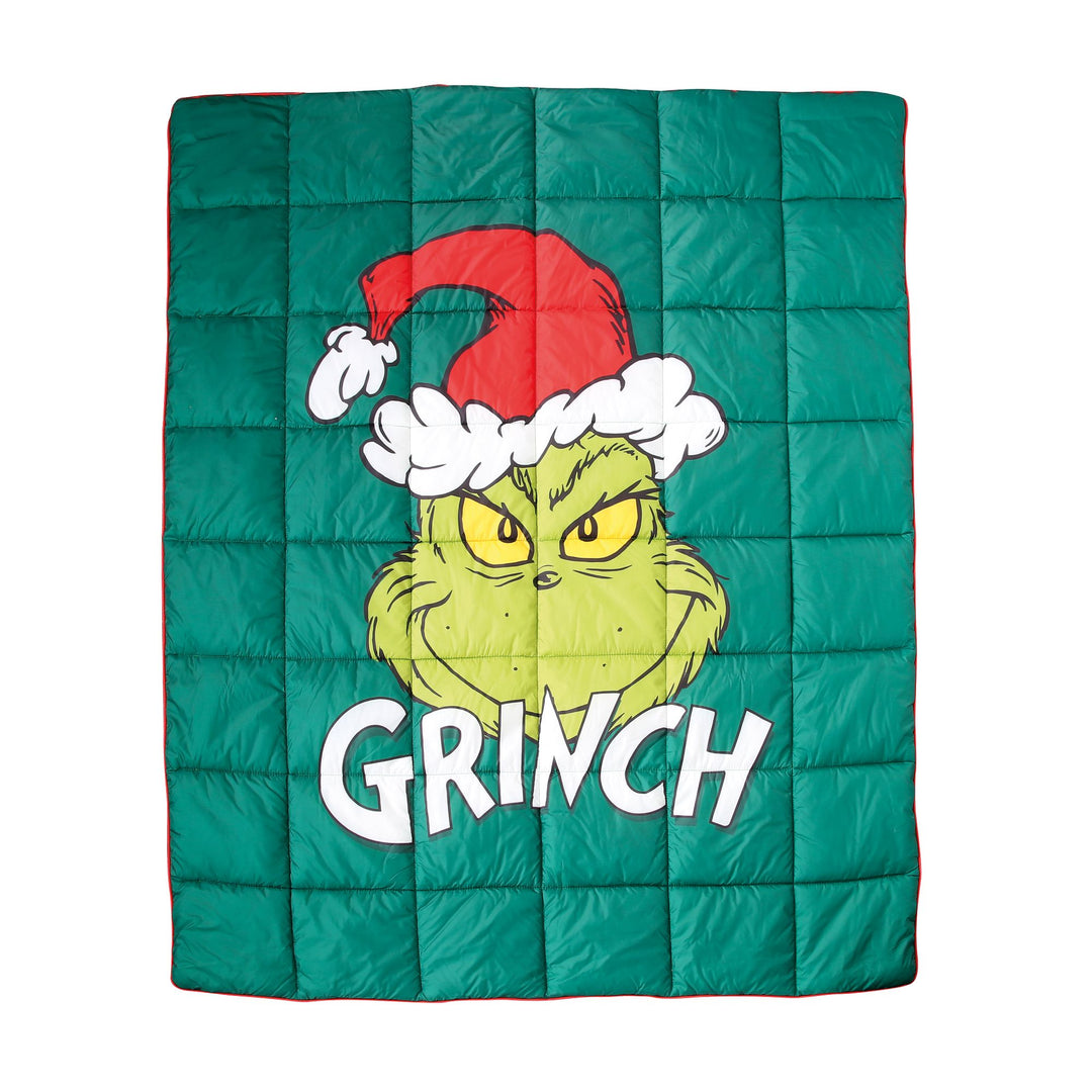 Grinch Puffer Blanket