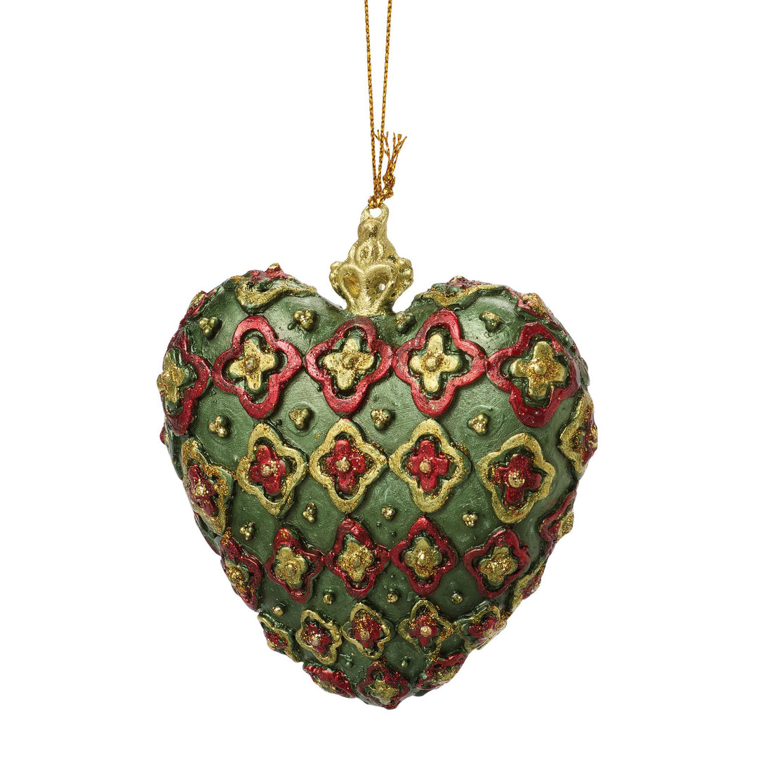 Classic Heart Orn Green