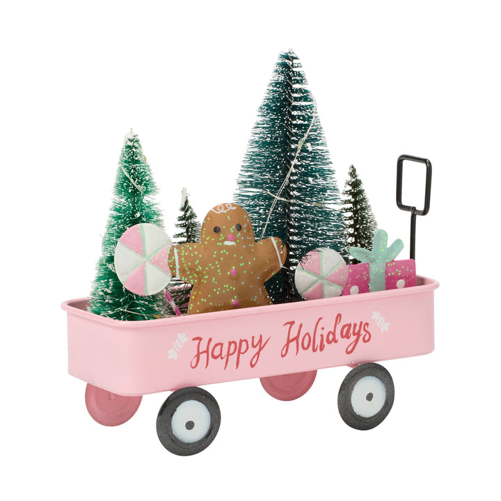 LED Happy Holidays Cart